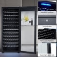 thumbnail image 3 of Homhougo 48" Large Single Zone Wine Fridge, 80 Bottle Wine Cooler Refrigerator with Intelligent Digital Temperature Control, Low Noise Operation, Freestanding Wine Refrigerator (115V/60HZ), 3 of 8