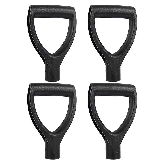 Mango de pala de mano con agarre en D, Compatible con pala de excavación, protector trasero, rastrillo de repuesto, herramienta de jardinería, nieve, 4 Uds.