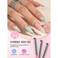 thumbnail image 3 of MelodySusie 6Pcs Ombre Nail Art Brush Set, Gradient Painting Pens for Blooming Nails and Gradient Manicure, Light Pink, 3 of 8