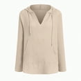 thumbnail image 5 of Towmus Women Lightweight Hoodies 2025 Fall Trendy V Neck Hooded Sweatshirt Pullover Tops Oversized Loose Shirts for Fall with Pockets, 5 of 6