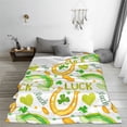 thumbnail image 5 of Salouo St Patrick's Day1 Print Bed Blankets,Flannel Blanket Comfortable Air Conditioning Blanket Lightweight Blanket for Sofa Bed Travel & Couch -60"x50", 5 of 8