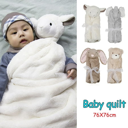 4-type Animal Head Newborn Quilt baby sleeping bag Warm Blanket Crystal Velvet Baby Sleeping