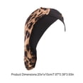 thumbnail image 4 of Qarigey Gorros de dormir de seda estampados Lissom diseño Floral elasticidad moda Multicolor suavidad gorros turbantes gorros de dormir Sombreros Estampado de leopardo, 4 of 6