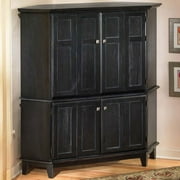 Two-Piece Corner Entertainment Armoire, Antique Black