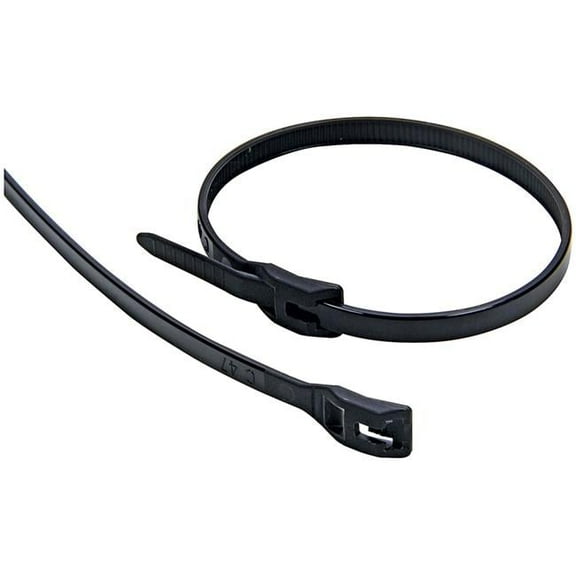 Wire Ties Black Flush Fit, 8.00 in. - Pack of 100