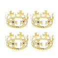 thumbnail image 1 of 4x Diamante de imitación de oro Disfraz Sombrero Accesorios de Disfraz de juguete Hugo Corona de princesa reina real, 1 of 7