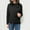 Black, variant on Baqcunre Womens Hoodies Women's Autumn And Winter Fashion Round Neck Solid Button Long Sleeve Top Women Sweatshirt Fall Outfits Women Trendy Black XL