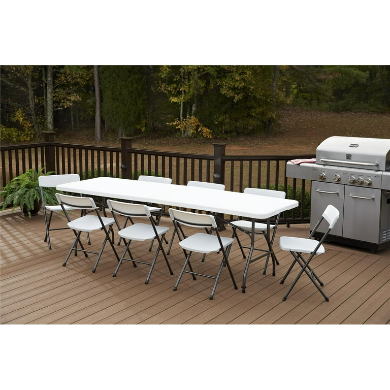 Cosco 8 Foot Centerfold Folding Table White Walmart