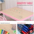 thumbnail image 3 of PetFurnishn Table and Chairs Set, Height Adjustable Study Table and Chairs, Arts & Crafts Table, Activity Table, Preschool Furniture, Maple Top With Pink Border, 3 of 8