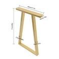 thumbnail image 2 of Pair 28 Inch Trapezoid Metal Gold Table Legs Furniture Legs Office Table Legs, 2 of 5