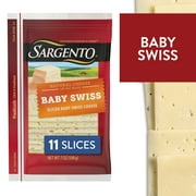 Sargento Sliced Baby Swiss Natural Cheese, 11 slices