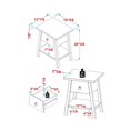 thumbnail image 2 of Solid Wood Japandi Bedside Table with Pull-Ring - Warm Gray, 2 of 6