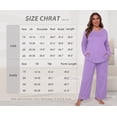 thumbnail image 5 of Cueply Women's Plus Size Pajama Set Long Sleeve Pjs Long Pants Sleepwear Two Piece Loungewear with Pockets, 5 of 7