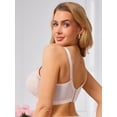 thumbnail image 3 of INSPIRE CHIC Women's Lace Underwire Bra Plus Size Full Coverage Lightly Padded Push Up Supportive Lingerie E 36 Beige, 3 of 5