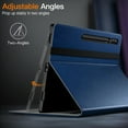 thumbnail image 4 of JETech Case for Samsung Galaxy Tab S9 Ultra 14.6-Inch with S Pen Holder, PU Leather Business Folio Stand Protective Tablet Cover with Pocket & Straps, Auto Wake/Sleep, Multi-Angle Viewing (Navy), 4 of 6