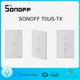 thumbnail image 2 of TFixol SONOFF T0US-TX Smart Wifi Wall Switch with Mobile Remote Control, 86 Type US Panel, 2-Gang, 10A, White, 220-250V, Touch Design, Voice & App Control, 2 of 6