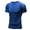 ZC Blue, variant on Men Shapewear Compression Shirts Moisture Wicking Short Sleeve T Shirt Rash Guard Base Layer Undershirt Slim Gym Tops
