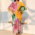 thumbnail image 5 of HAJWOH Plus Size Moo Moos Dress V Neck Short Sleeve Casual Cotton Moomoo Nightgown Loungewear, 5 of 5