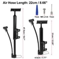 thumbnail image 4 of Motoforti Motorforti Bike Pump Portable Bicycles Floor Pump Kit 31x4.5x4cm Aluminum Alloy Black, 4 of 7
