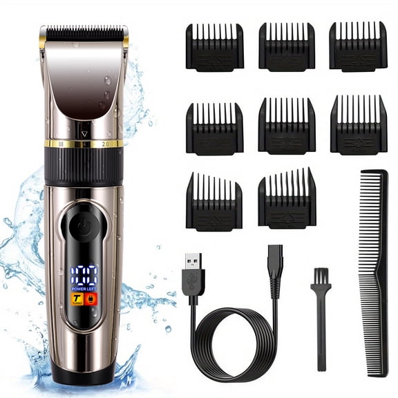 HATTEKER RFC-690A Hair Clipper Beard Trimmer for Men Cordless Waterproof