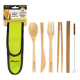 thumbnail image 1 of allBambu Bamboo Cutlery Set - Green, 1 of 4