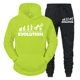thumbnail image 3 of Conjunto de ropa deportiva para hombre, sudadera con capucha y pantalones para amantes del ciclismo, ropa deportiva de otoño, pantalones para correr, chándales unisex, 3 of 4