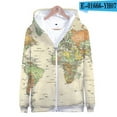 thumbnail image 3 of Men/women Fashion World Map 3d Printed Hoodie with Zipper Funny Pullover Casual Sweatshirt Hooded Tracksuits, 3 of 3