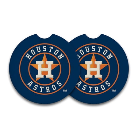 Magnolia Lane Astros Car Coasters, 2.67-Inch, Blue, Set of 2
