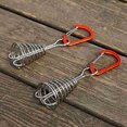thumbnail image 2 of Chevilles de Pieuvre pour Terrasse en Forme de Spirale, Ressort Ajustable, Durables, pour Camping en Plein Air, Boucle de Corde pour Pieuvre avec Mousqueton pour la Randonnée, 2 of 7