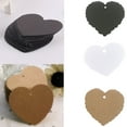 thumbnail image 4 of 100pcs Solid Color Label Kraft Paper Blank Hang Tags Heart Shape Wedding Party Favor Notes Gift Card, 4 of 9