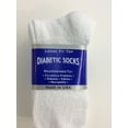 thumbnail image 3 of Creswell 12 Pairs White Diabetic Crew Socks 13-15 King Size MADE IN U.S.A, 3 of 3