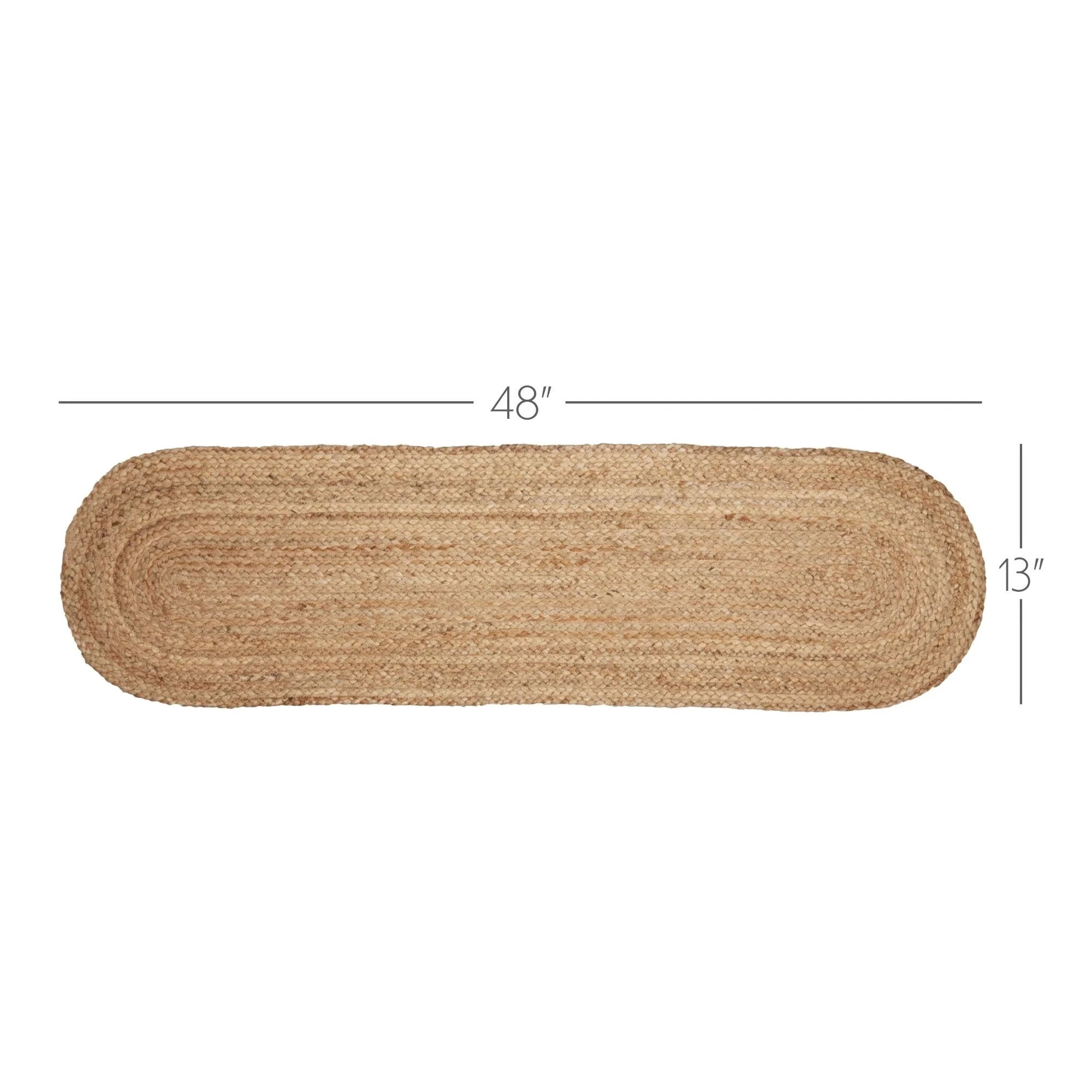 VHC Brands Coastal Farmhouse Jute Table Runner, Natural, 13x48