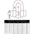 thumbnail image 2 of Extreme Max 3006.8339 BoatTector Stainless Steel Bolt-Type Chain Shackle - 1/4", 2 of 5