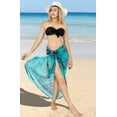 thumbnail image 4 of HAPPY BAY Women's Beach Swimwear Cover Up Bikini Wraps Sarong One Size Flower, Blue, 4 of 5