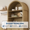 thumbnail image 6 of Danolapsi 73" Tall Arched Farmhouse Storage Cabinet,Freestanding Accent Cabinet with Adjustable Shelves,Modern Wood Display Cupboard for Living Room, Kitchen Pantry, Bathroom & Bedroom, 6 of 8