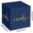 thumbnail image 2 of Navy Blue Card Box with Slot 9.1" Gold Foil Gift Card Box for Party, Graduation, Wedding Reception, Birthday, Retirement, Baby Shower, Raffle Ticket Money Envelope Holder, 2 of 9