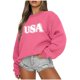 thumbnail image 2 of ICHUANYI Liquidación Moda Mujer Impreso Suelto Manga Larga Blusa Cuello Redondo Casual Tops Sudadera ICHUANYI WER202308173915, 2 of 5