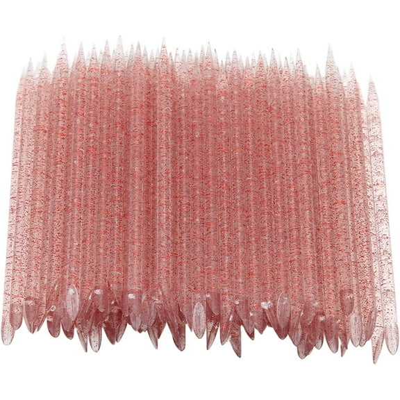 100pcs Disposable Nail Cuticle Pusher Crystal Nail Sticks Double End Cuticle Manicure Pedicure Sticks Crystal Cuticle Putter Cleaning Cuticle Stick Nail Point Drill Stick for Fingernail(01)