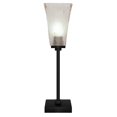 thumbnail image 1 of Luna Accent Table Lamp Shown In Matte Black Finish With 5" Square Frosted Crystal Glass, 1 of 1