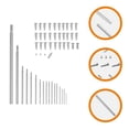 thumbnail image 1 of WHAMVOX 1Set Silver Saxophone Maintenance Kit with Durable Threaded Rods Screws and Tapered Nail for Bass Sax, 1 of 8