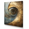 thumbnail image 2 of Designart "Timeless Turn In Gold And Black III" Abstract Spirals Wall Art Living Room, 2 of 7