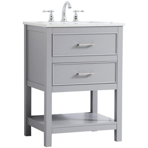 24 inch Single Bathroom Vanity in Grey