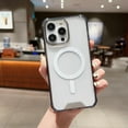 thumbnail image 5 of Luxury wireless charging MagSafe phone case for iPhone 15 14 13 12 11 pro Max Plus bumper shockproof transparent cover, 5 of 11