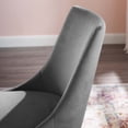 thumbnail image 7 of Contemporary Modern Urban Designer Dining Kitchen Room Side Dining Chair, Velvet Fabric Metal Steel, Grey Gray, 7 of 7