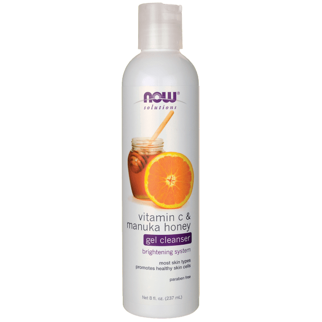 NOW Foods Vitamin C & Manuka Honey Gel Cleanser 8 fl oz Liq