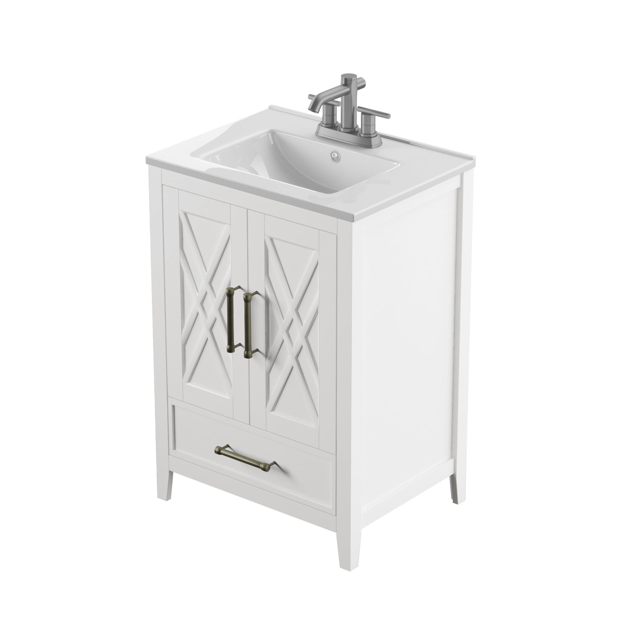 Twin Star Home 24" Single Bathroom Vanity with Lower Drawer