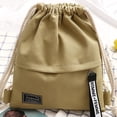 thumbnail image 4 of Canvas Backpack Drawstring Backpack Casual Backpack Drawstring Pocket Bag Fashion Small Bag Travel Day Pack for Women Men, 4 of 7