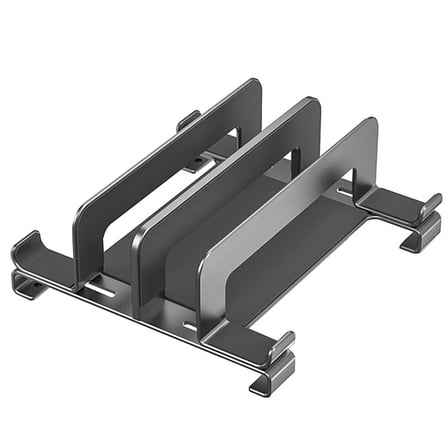 Laptop Stand Holder Adjustable Vertical Desktop Notebook Dock Space-Saving  Computer Stand Gray