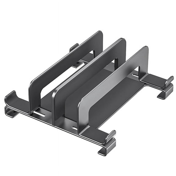 Laptop Stand Holder Adjustable Vertical Desktop Notebook Dock Space-Saving Computer Stand Gray