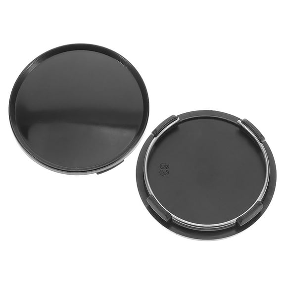 MLINS 2Pcs Wheel Center Hubcaps Car Rim Cover Replacement 63mm Universal Blank Caps for Tuning and Replacement Black